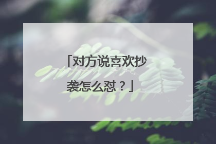 对方说喜欢抄袭怎么怼?