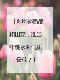 对比郭晶晶和田亮,谁当年跳水时气质最佳?