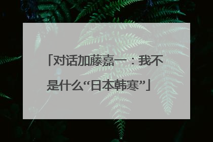 对话加藤嘉一：我不是什么“日本韩寒”