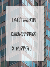 对许慧欣的《威尼斯迷路》的评价