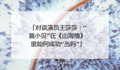 对谈演员王莎莎:“莫小贝”在《山海情》里如何成功“当妈”