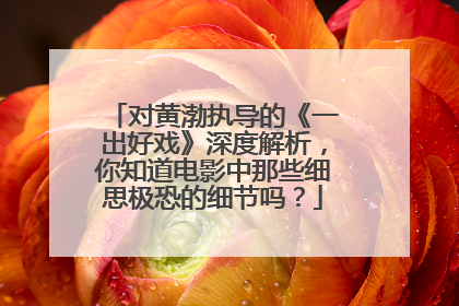 对黄渤执导的《一出好戏》深度解析,你知道电影中那些细思极恐的细节吗?