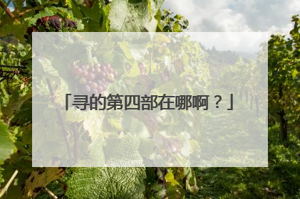 寻的第四部在哪啊?