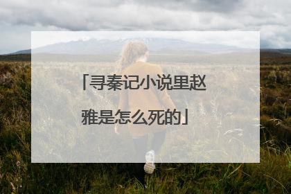 寻秦记小说里赵雅是怎么死的