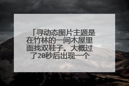 寻动态图片主题是在竹林的一间木屋里面找双鞋子。大概过了20秒后出现一个女鬼的恐怖图片