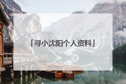 寻小沈阳个人资料