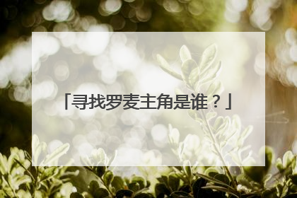 寻找罗麦主角是谁?
