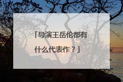 导演王岳伦都有什么代表作？