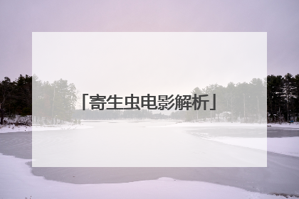 寄生虫电影解析