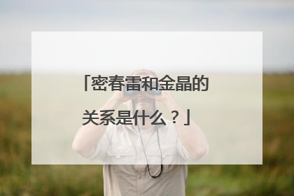 密春雷和金晶的关系是什么?