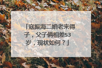 寇振海二婚老来得子,父子俩相差53岁,现状如何?