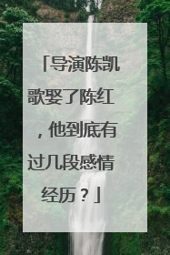 导演陈凯歌娶了陈红，他到底有过几段感情经历？