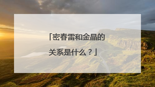 密春雷和金晶的关系是什么？