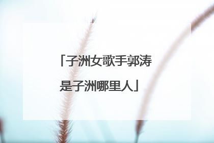 子洲女歌手郭涛是子洲哪里人