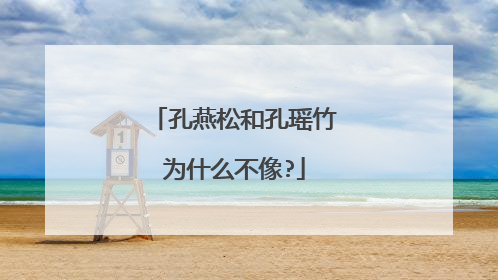 孔燕松和孔瑶竹为什么不像?