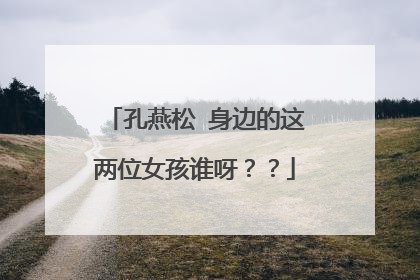 孔燕松 身边的这两位女孩谁呀？？