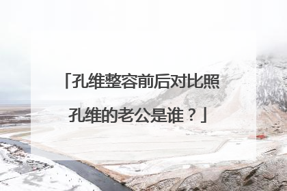 孔维整容前后对比照 孔维的老公是谁？