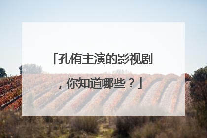 孔侑主演的影视剧，你知道哪些？