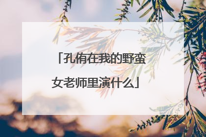 孔侑在我的野蛮女老师里演什么