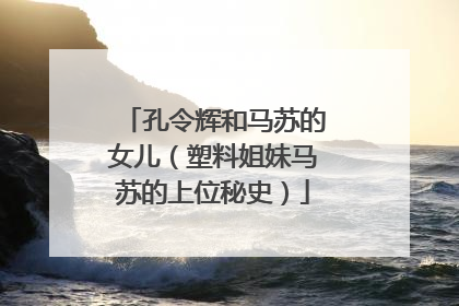 孔令辉和马苏的女儿(塑料姐妹马苏的上位秘史)