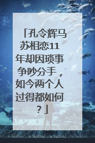孔令辉马苏相恋11年却因琐事争吵分手，如今两个人过得都如何？