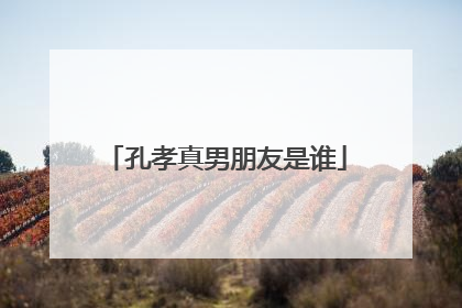 孔孝真男朋友是谁