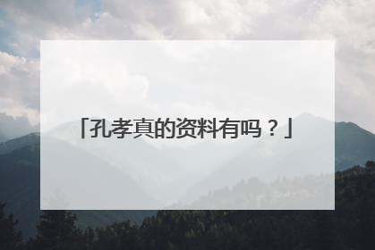 孔孝真的资料有吗?