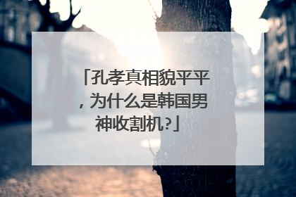 孔孝真相貌平平，为什么是韩国男神收割机?