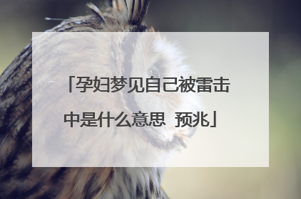 孕妇梦见自己被雷击中是什么意思 预兆