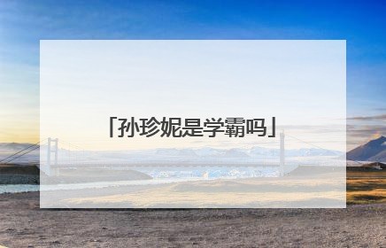 孙珍妮是学霸吗