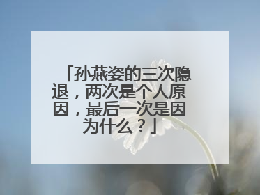 孙燕姿的三次隐退,两次是个人原因,最后一次是因为什么?