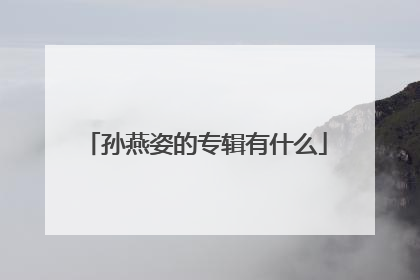孙燕姿的专辑有什么