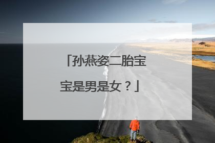 孙燕姿二胎宝宝是男是女?