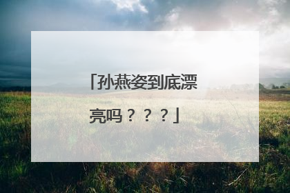 孙燕姿到底漂亮吗???