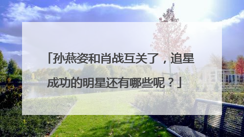 孙燕姿和肖战互关了,追星成功的明星还有哪些呢?