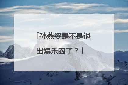 孙燕姿是不是退出娱乐圈了？