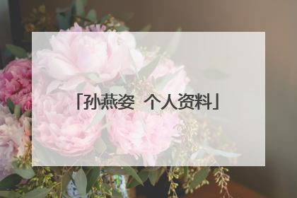 孙燕姿 个人资料