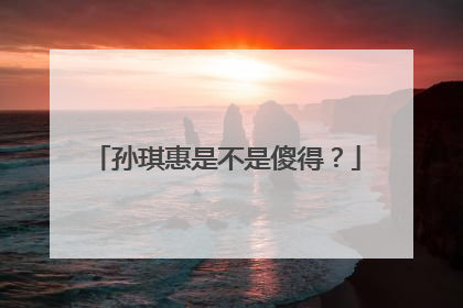 孙琪惠是不是傻得?