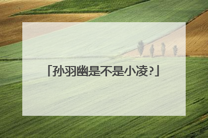 孙羽幽是不是小凌?