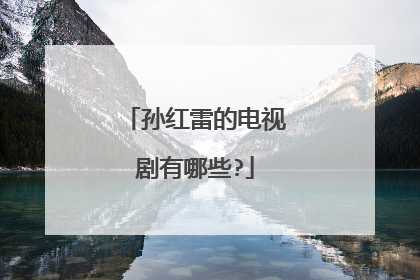 孙红雷的电视剧有哪些?