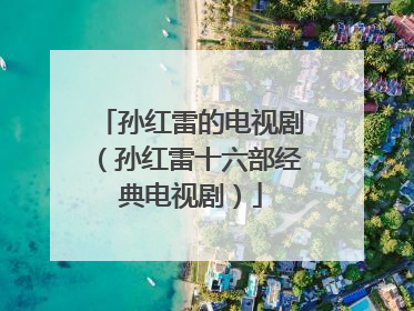 孙红雷的电视剧(孙红雷十六部经典电视剧)