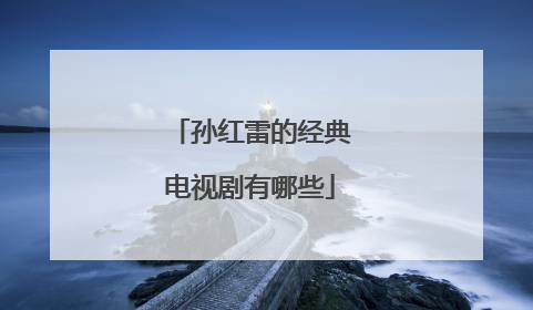 孙红雷的经典电视剧有哪些