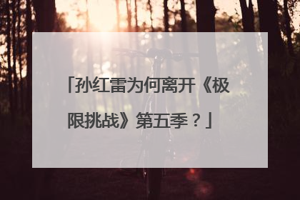 孙红雷为何离开《极限挑战》第五季?