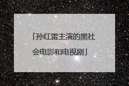 孙红雷主演的黑社会电影和电视剧