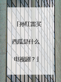 孙红雷买西瓜是什么电视剧?