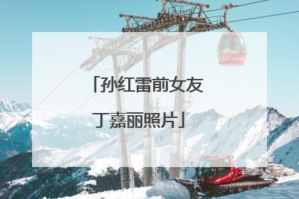 孙红雷前女友丁嘉丽照片