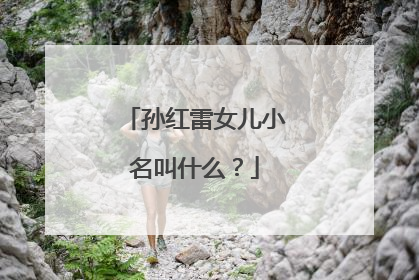 孙红雷女儿小名叫什么？