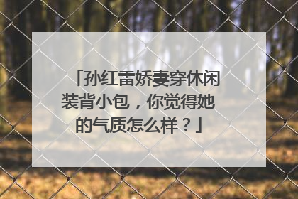 孙红雷娇妻穿休闲装背小包,你觉得她的气质怎么样?