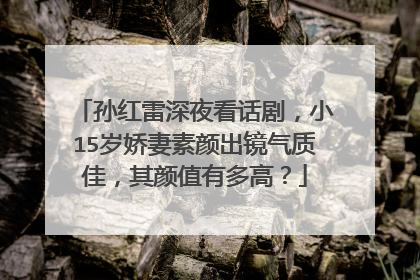 孙红雷深夜看话剧,小15岁娇妻素颜出镜气质佳,其颜值有多高?