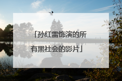 孙红雷饰演的所有黑社会的影片